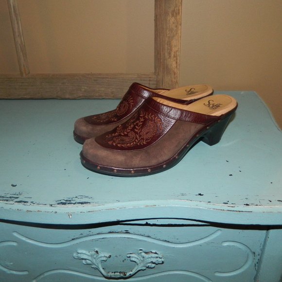 Sofft Tooled Clog Mule Shoe Size 7M - Picture 2 of 8